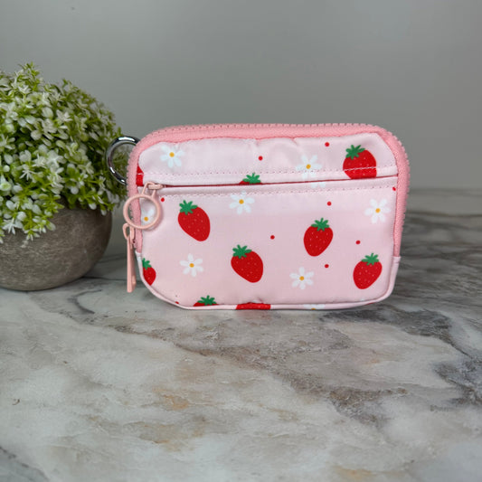 Rue - Nylon Wristlet Wallet - Pink Strawberry Daisy
