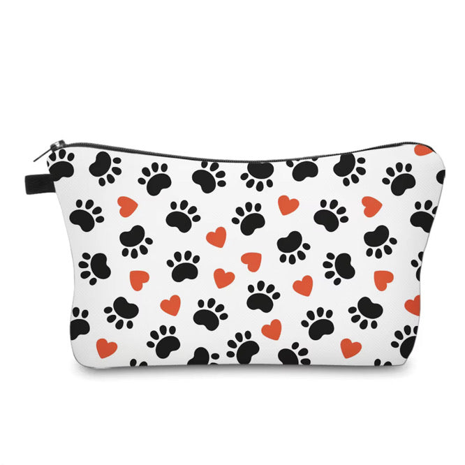 Pouch - Paw Black Heart Cat Dog