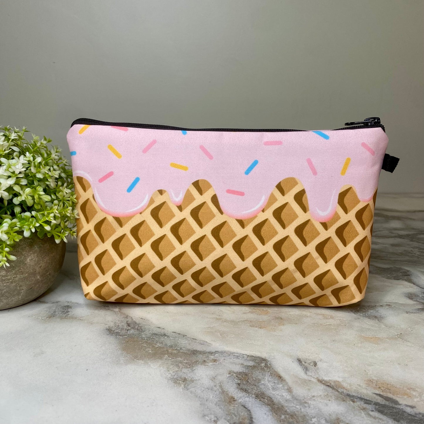 Pouch - Ice Cream Cone Light Pink