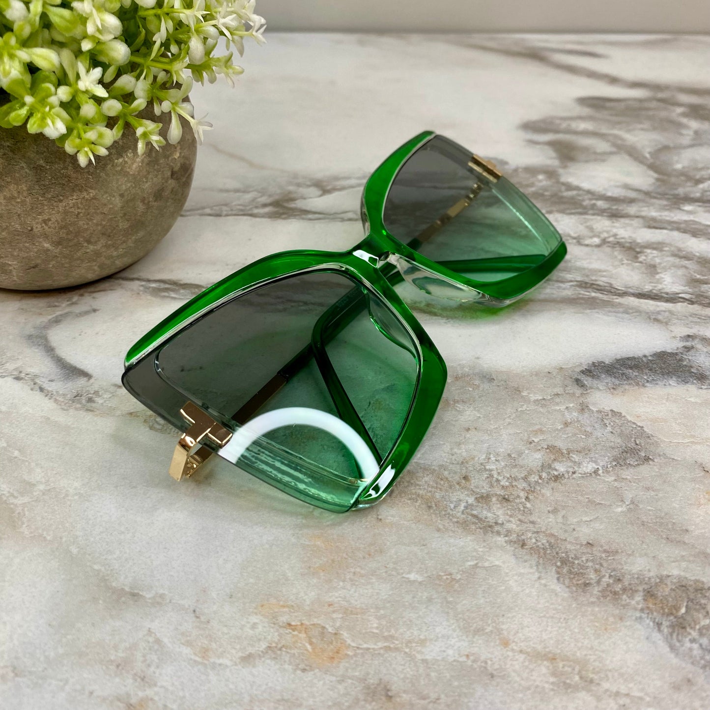 Sunglasses - Style G - Green Green