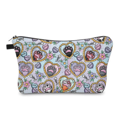 Pouch - Cat Paw Heart Meow Pastel