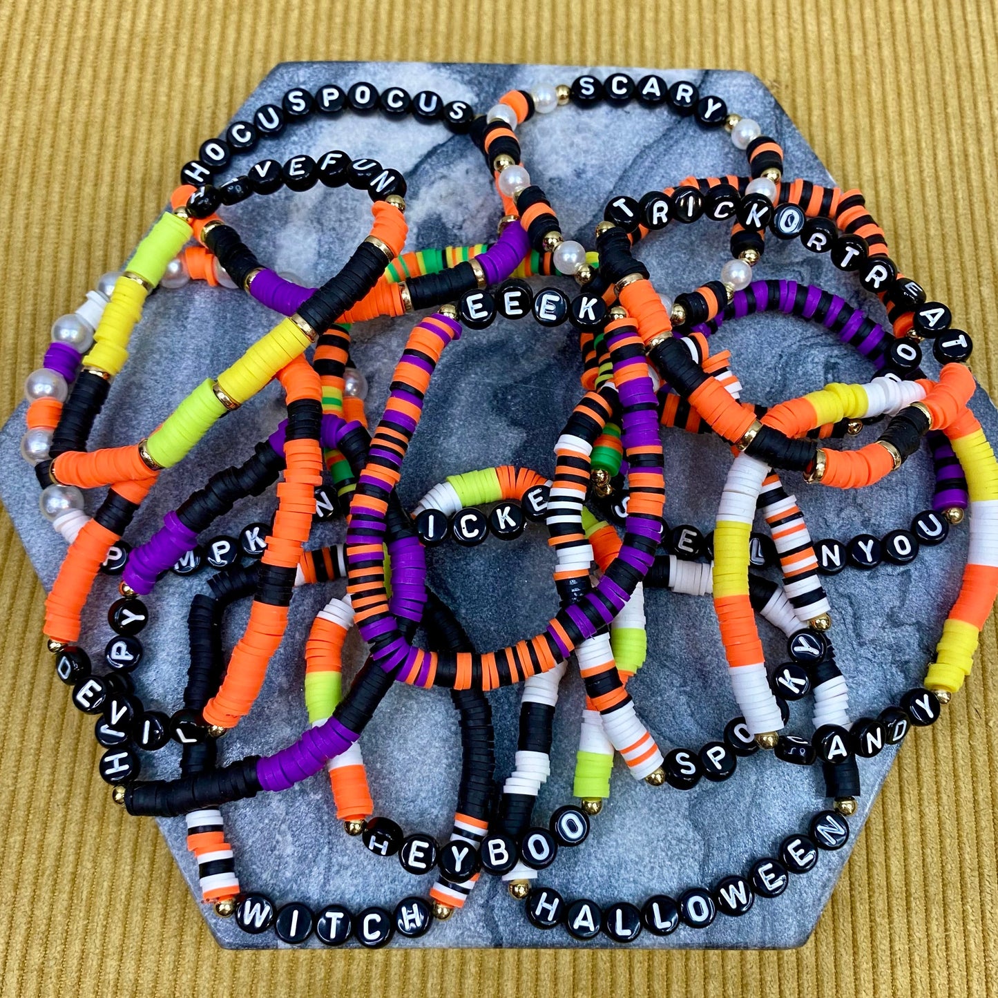 Bracelet - Halloween Clay & Beads