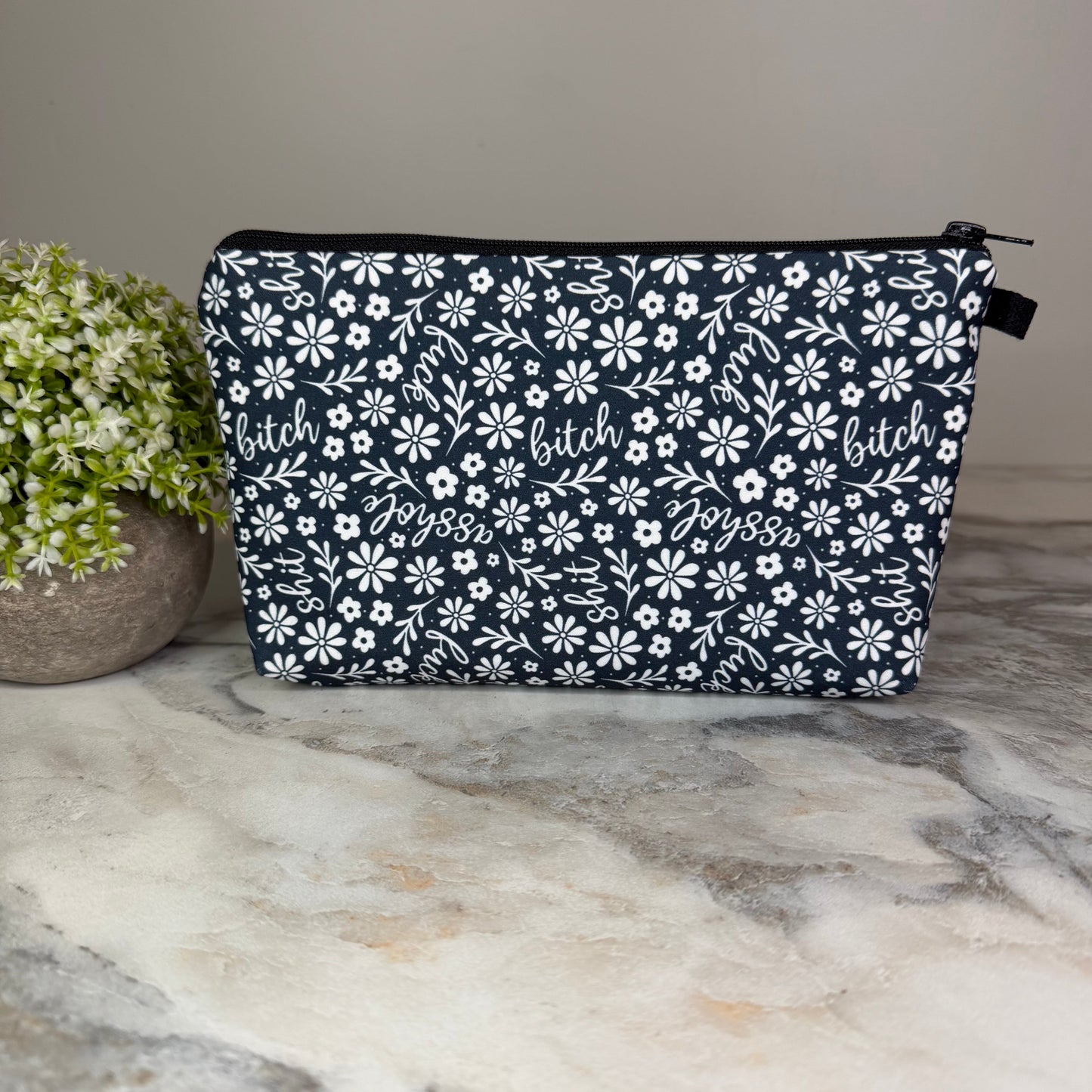 Pouch - Adult, Floral Swear Words