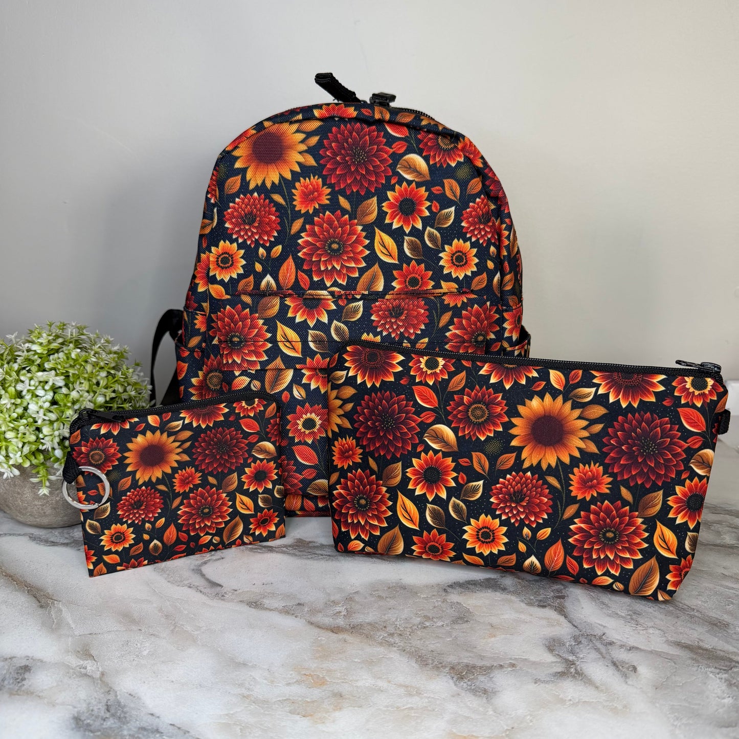 Bundled Set - Moody Crimson Floral