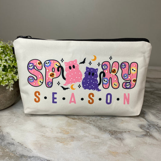 Pouch - Spooky Season Cats Pink Purple