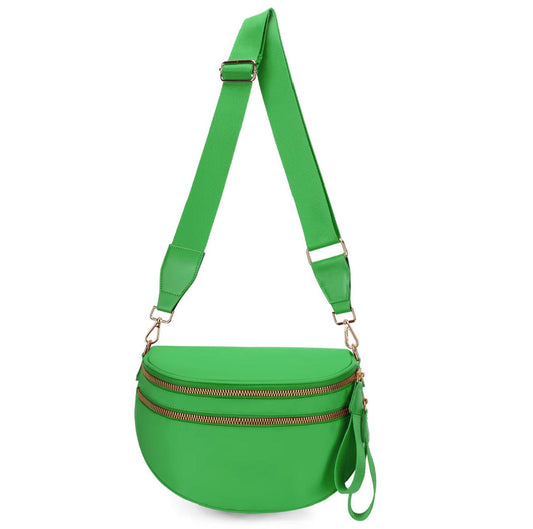 The Roni Nylon Crossbody - Solid Kelly Green - PREORDER