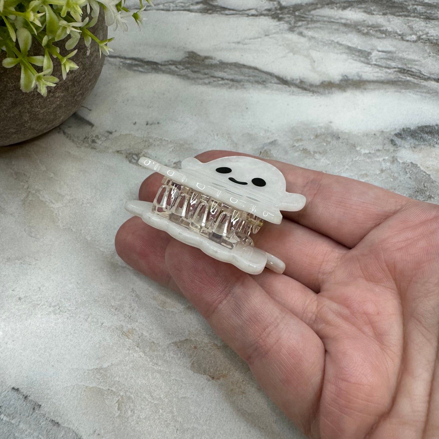 Hair Clip - Halloween Ghost Smile