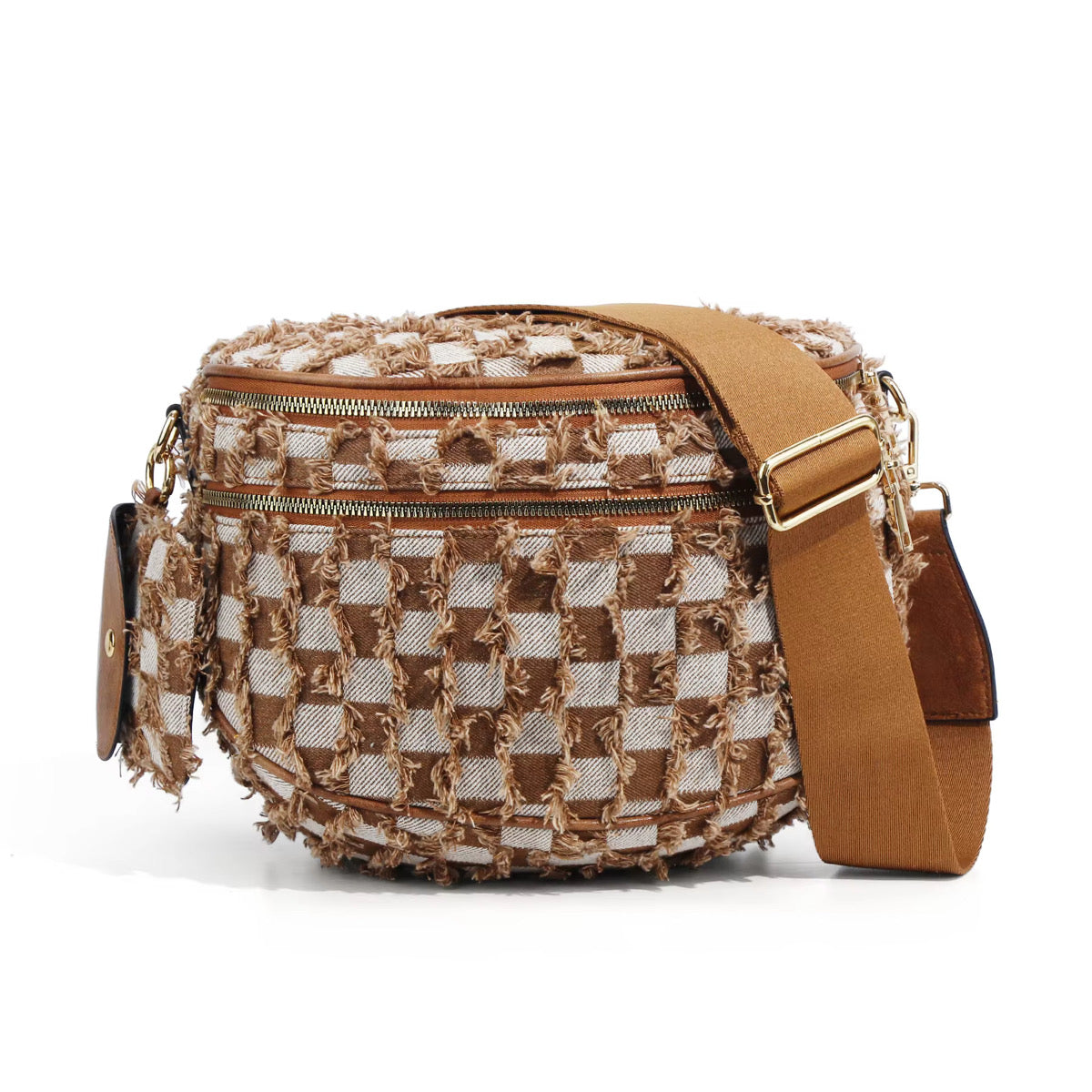 The Roni Nylon Crossbody - Checkered Denim - PREORDER ends 12/2