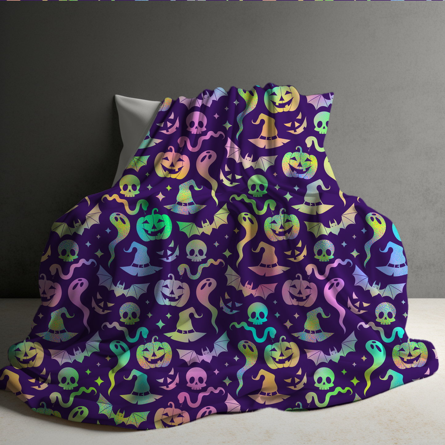 Blanket - Halloween - Rainbow Purple Things