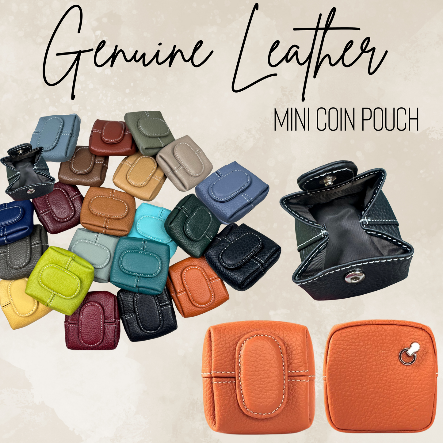 Coin Pouch Wallet - Genuine Leather- PREORDER 12/14-12/17