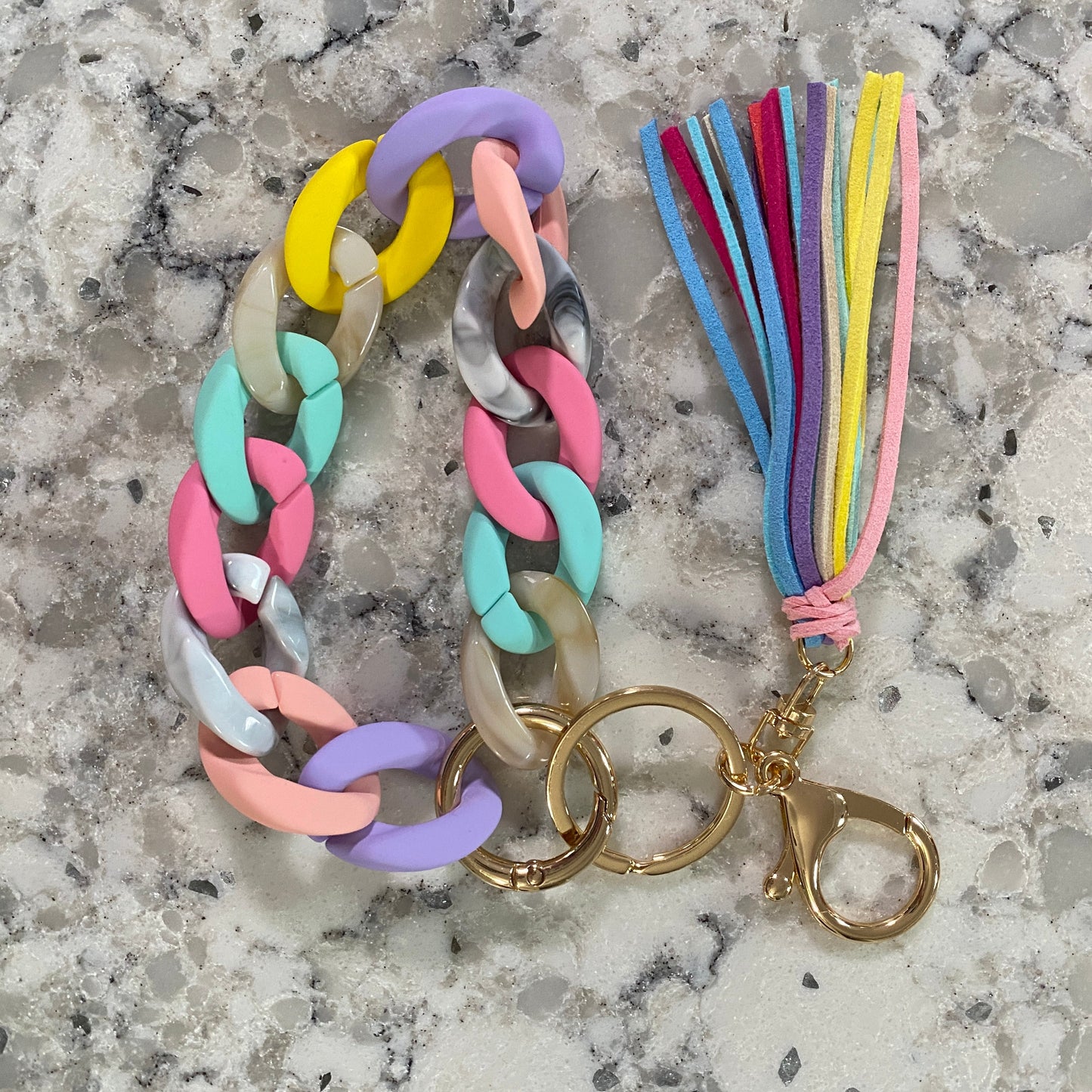 Keychain - Link Bracelet with Tassel