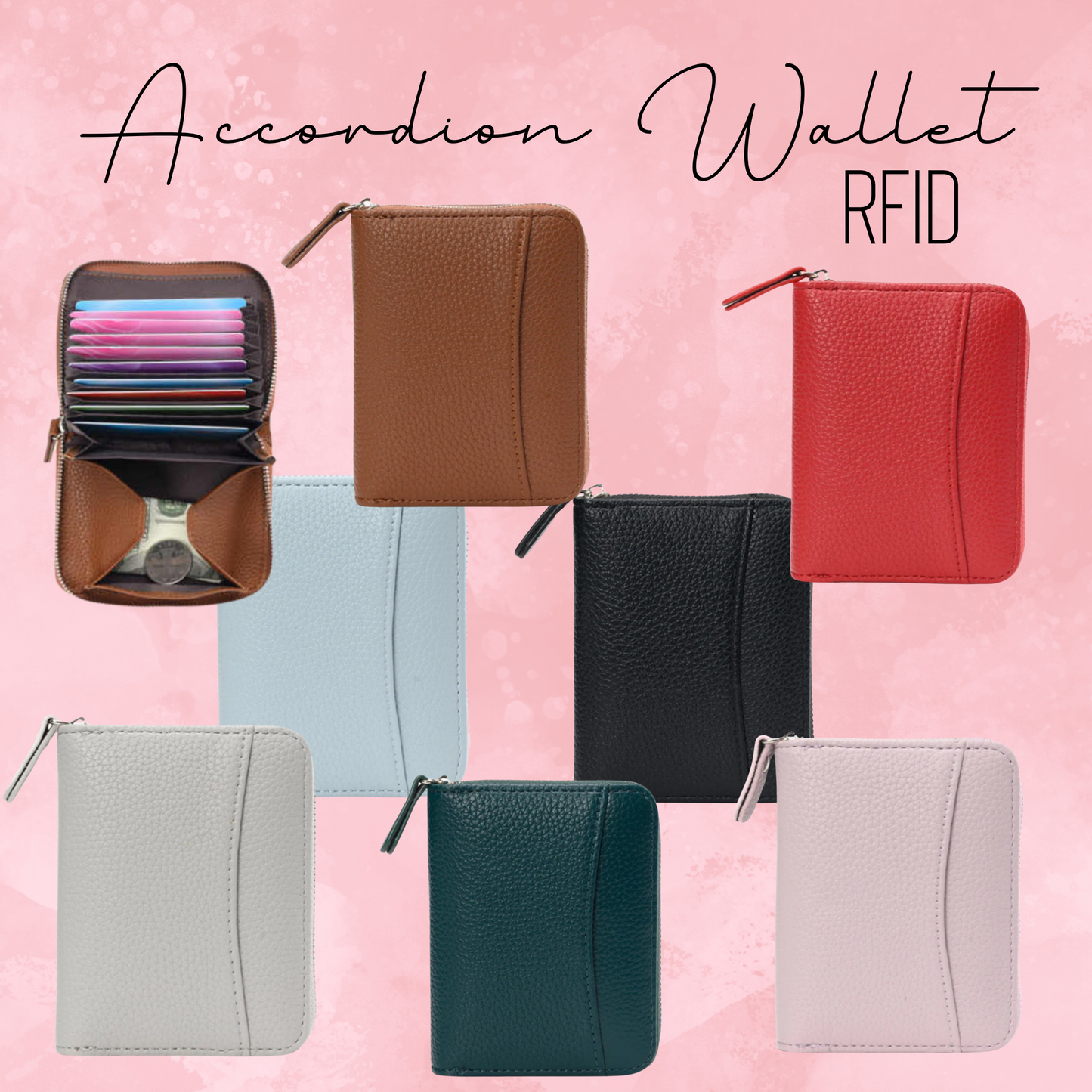 Wallet - Accordion Card - Solids RFID